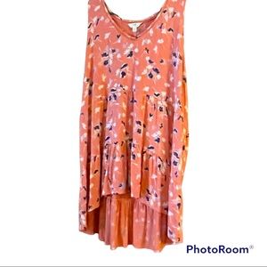 Tunic Top/Dress Floral Sleeveless Size 3X